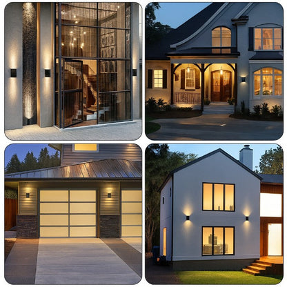 LumaGlow™ - Elegante Solar-Wandleuchte mit 4-seitigem Farbglühen