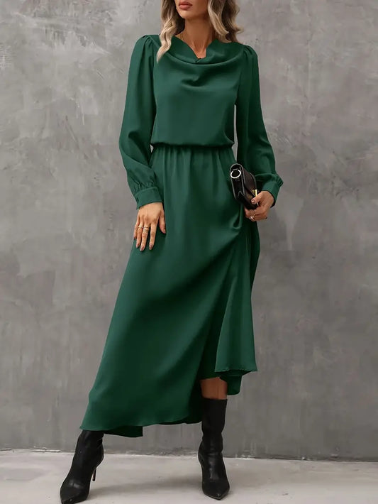 Elyn™ | Raffiniertes Kleid in A-Linie mit Laternenärmeln
