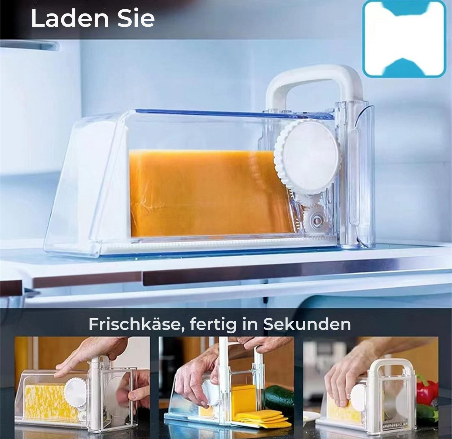 Elektrischer Käseschneider für perfekte gleichmäßige Käsescheiben