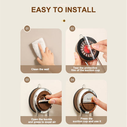 Eleganter, bohrfreier Küchenrollenhalter mit Saugnapf-Organizer