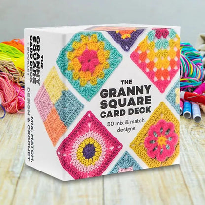 CozyNest™ - Bunte Granny Square Häkelmusterkarten