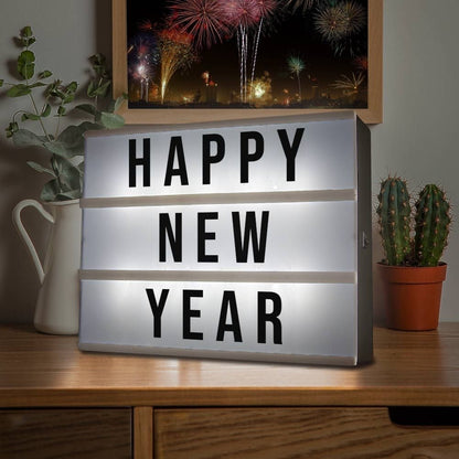 Vintage Kino-Leuchtkasten mit Buchstaben und Symbolen für Wohnkultur