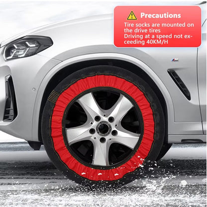 Rutschfeste Schneesocken für Autoreifen