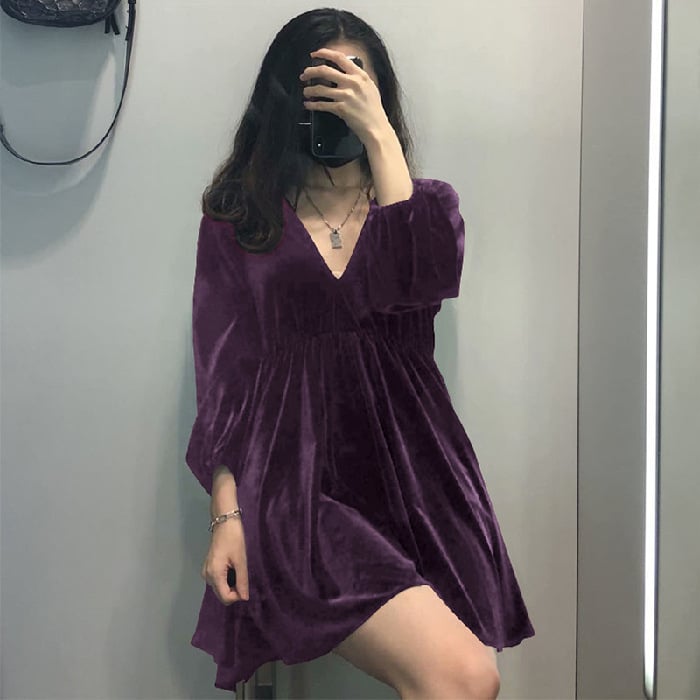 Velvet Vibe™ | Minikleid aus Samt
