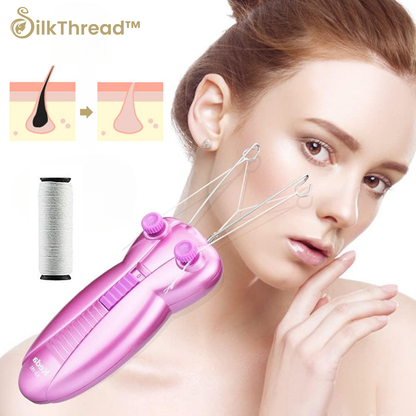 Elektrisches Gesichts-Haarentfernungsgerät mit Seidenfaden