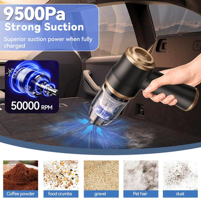 Tragbarer kabelloser Mini-Staubsauger und Luftgebläse für Auto und Zuhause