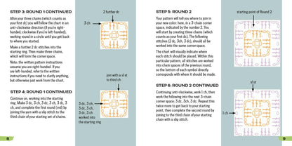 Bunte Granny Square Häkelkarten Design Set