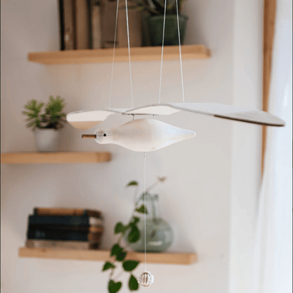 CoastalCrafts™ | Handgefertigte hölzerne Möwe Hängende Ornament