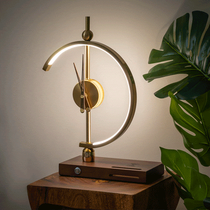 GlowCharge - Transparenter Schreibtisch, Helle Beleuchtung, Müheloses Kabelloses Aufladen von Telefonen