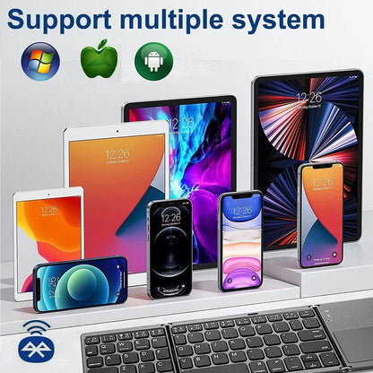 TechSwift™ - Faltbare Mini Bluetooth-Tastatur mit Touchpad für mobile Geräte