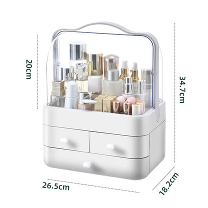 GlowNest™ Tragbarer Make-up Organizer mit Griff und Schubladen
