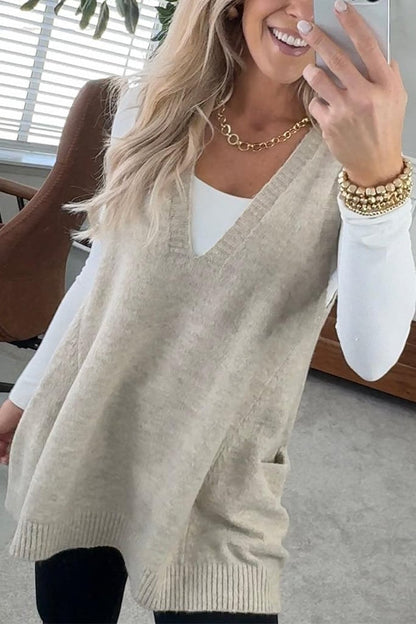 Cozyknit™ | Cozy Pocket Pullover-Weste