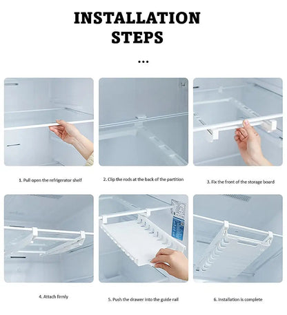 FreshRack™ - Verstellbarer Kühlschrank-Aufbewahrungsorganisator