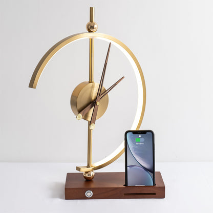 GlowCharge - Transparenter Schreibtisch, Helle Beleuchtung, Müheloses Kabelloses Aufladen von Telefonen