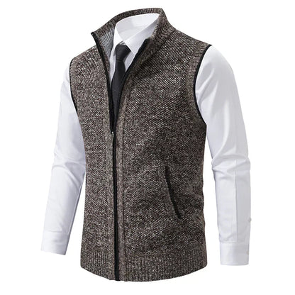 Fleecora™ – Gestrickte Armellose Fleeceweste