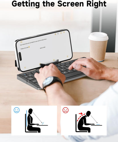 TechEase™ - Tragbare, faltbare Bluetooth-Tastatur mit Ständer