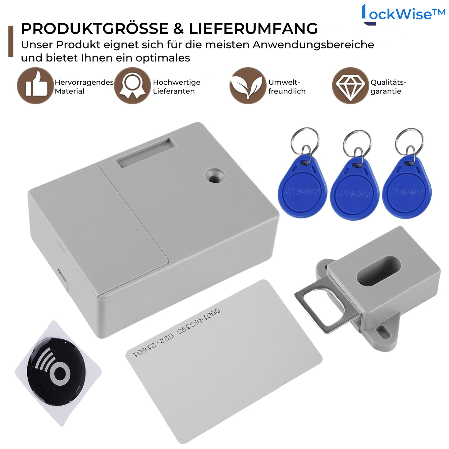 Elegantes RFID-Schrankschloss für sichere Türen und Schubladen