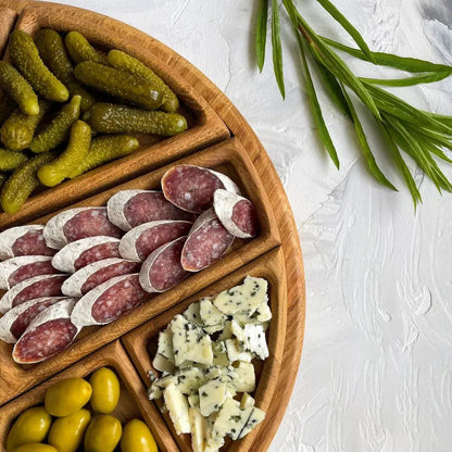 TimberEase™ - Modulares Snack-Serviertablett aus Holz