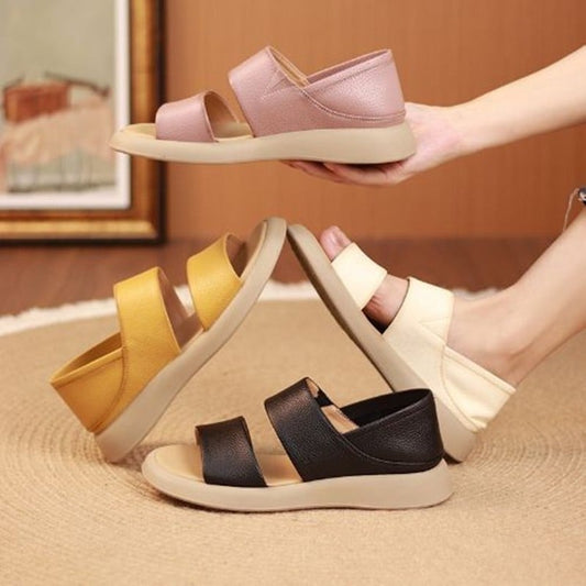SoleVera™ | Sandalen aus echtem Leder mit einer dicken Sohle