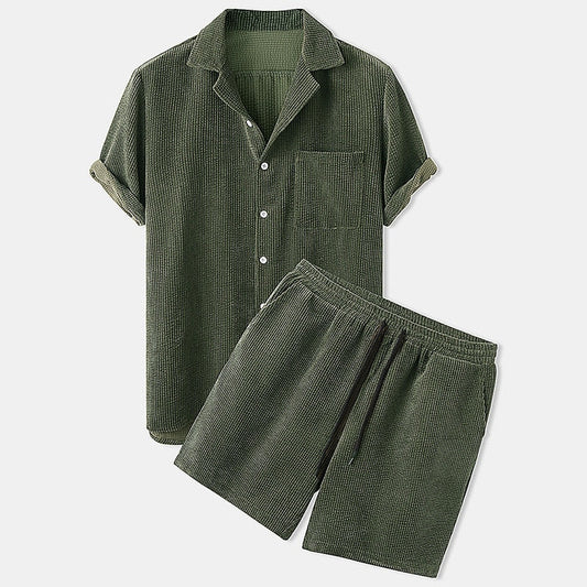 Magnus™ – Men's Summer Set with Short Sleeve Shirt &amp; Shorts 