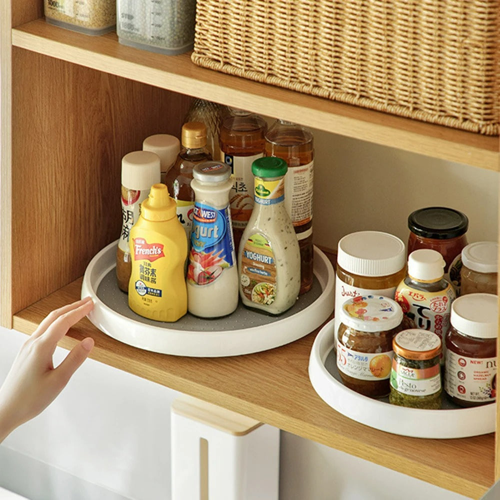 Turna™ | Runder Küchen-Drehteller Organizer mit 2 Etagen