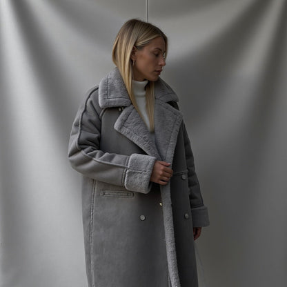 Luxeon™ | Eleganter Wintermantel aus hochwertigem Wildleder