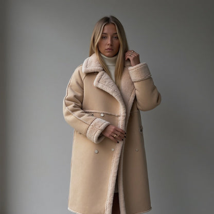 Luxeon™ | Eleganter Wintermantel aus hochwertigem Wildleder