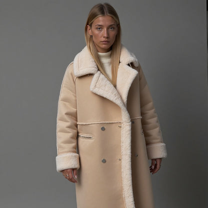 Luxeon™ | Eleganter Wintermantel aus hochwertigem Wildleder