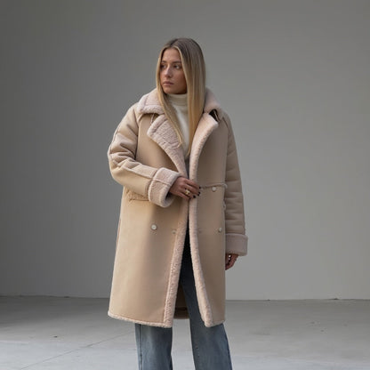 Luxeon™ | Eleganter Wintermantel aus hochwertigem Wildleder