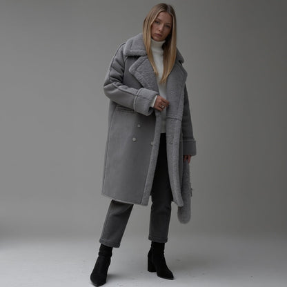 Luxeon™ | Eleganter Wintermantel aus hochwertigem Wildleder