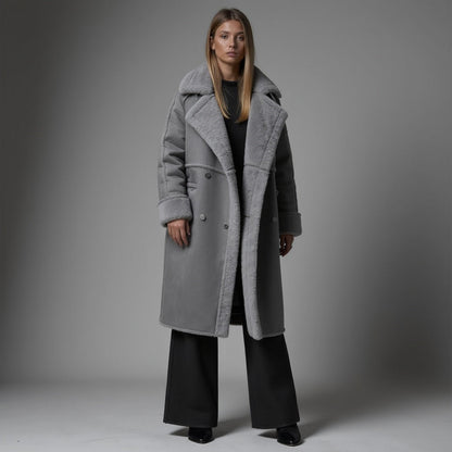 Luxeon™ | Eleganter Wintermantel aus hochwertigem Wildleder