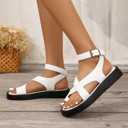 Clarissa™ | Flache Riemchensandalen mit verstellbarer Schnalle