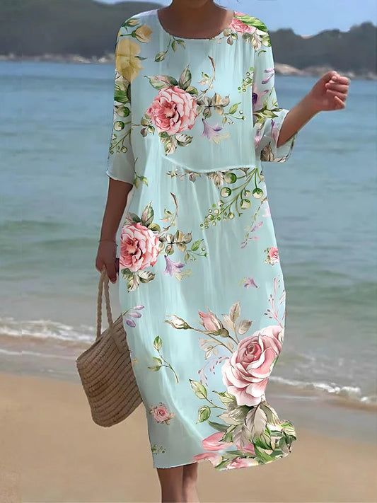 Josephine™ | Stilvolles Maxikleid mit Blumenmuster !